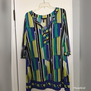 BCBG multi color shift dress